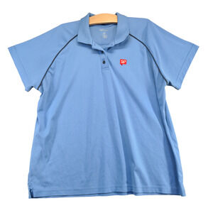 HPI Direct Women's Walgreens Employee Uniform Polo Shirt Blue 2X Short Sleeve